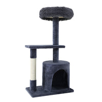 Thumbnail for i.Pet Cat Tree Scratching Post Scratcher Tower Condo House Grey 94cm