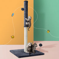 Thumbnail for i.Pet Cat Tree Scratching Post Scratcher Tower Condo House Hanging toys Grey 105cm