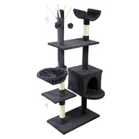 Thumbnail for i.Pet 140cm Wooden Cat Tree - Premium Scratching Post, Tower & Condo House Lounge for Cats