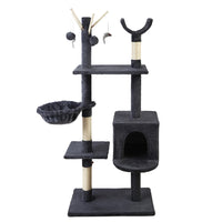 Thumbnail for i.Pet 140cm Wooden Cat Tree - Premium Scratching Post, Tower & Condo House Lounge for Cats