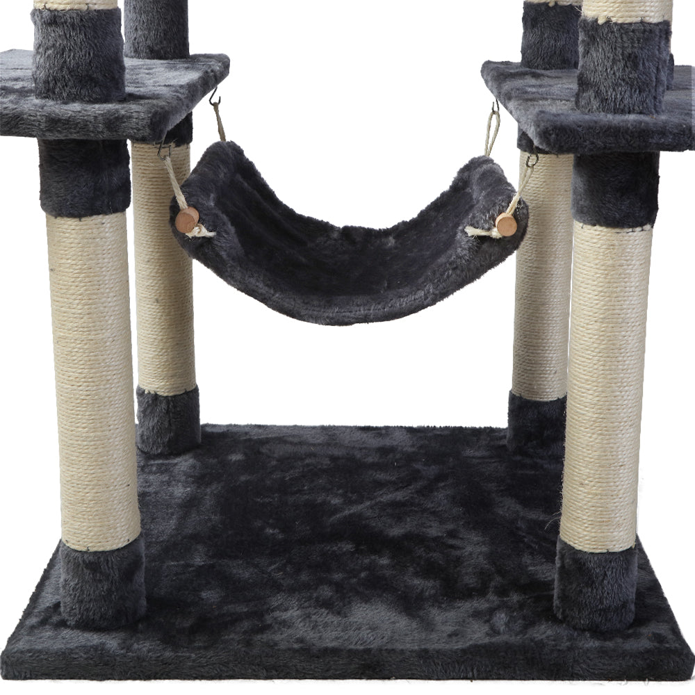 i.Pet 184cm Wooden Cat Tree - Deluxe Scratching Post, Tower & Condo House Oasis for Felines