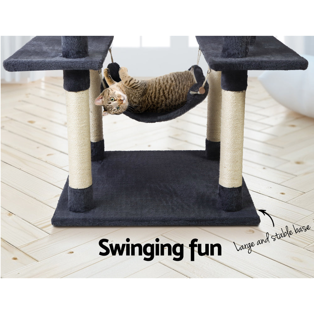 i.Pet 184cm Wooden Cat Tree - Deluxe Scratching Post, Tower & Condo House Oasis for Felines