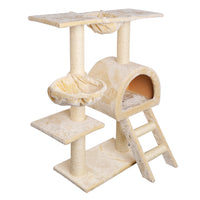 Thumbnail for i.Pet Cat Tree Trees Scratching Post Scratcher Condo Tower House Bed Beige 100cm