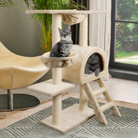 Thumbnail for i.Pet Cat Tree Trees Scratching Post Scratcher Condo Tower House Bed Beige 100cm