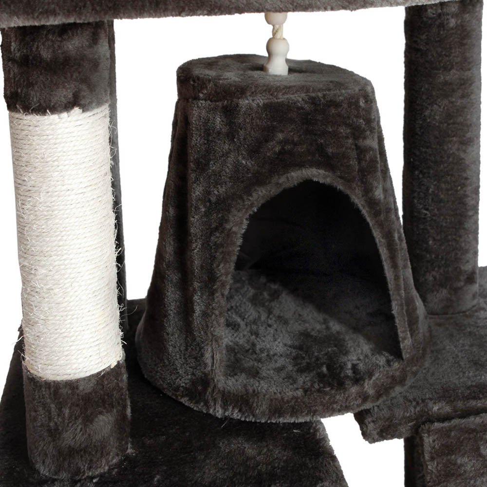 i.Pet 193cm Wooden Cat Tree - Premium Scratching Post, Tower & Condo House Retreat for Cats