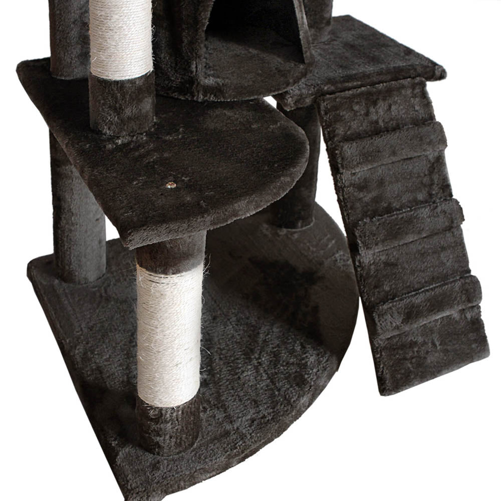 i.Pet 193cm Wooden Cat Tree - Premium Scratching Post, Tower & Condo House Retreat for Cats