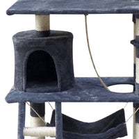 Thumbnail for i.Pet 141cm Wooden Cat Tree - Deluxe Scratching Post, Tower & Condo House Retreat for Cats