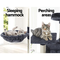 Thumbnail for i.Pet 203cm Wooden Cat Tree - Deluxe Scratching Post, Tower & Condo House Lounge for Felines