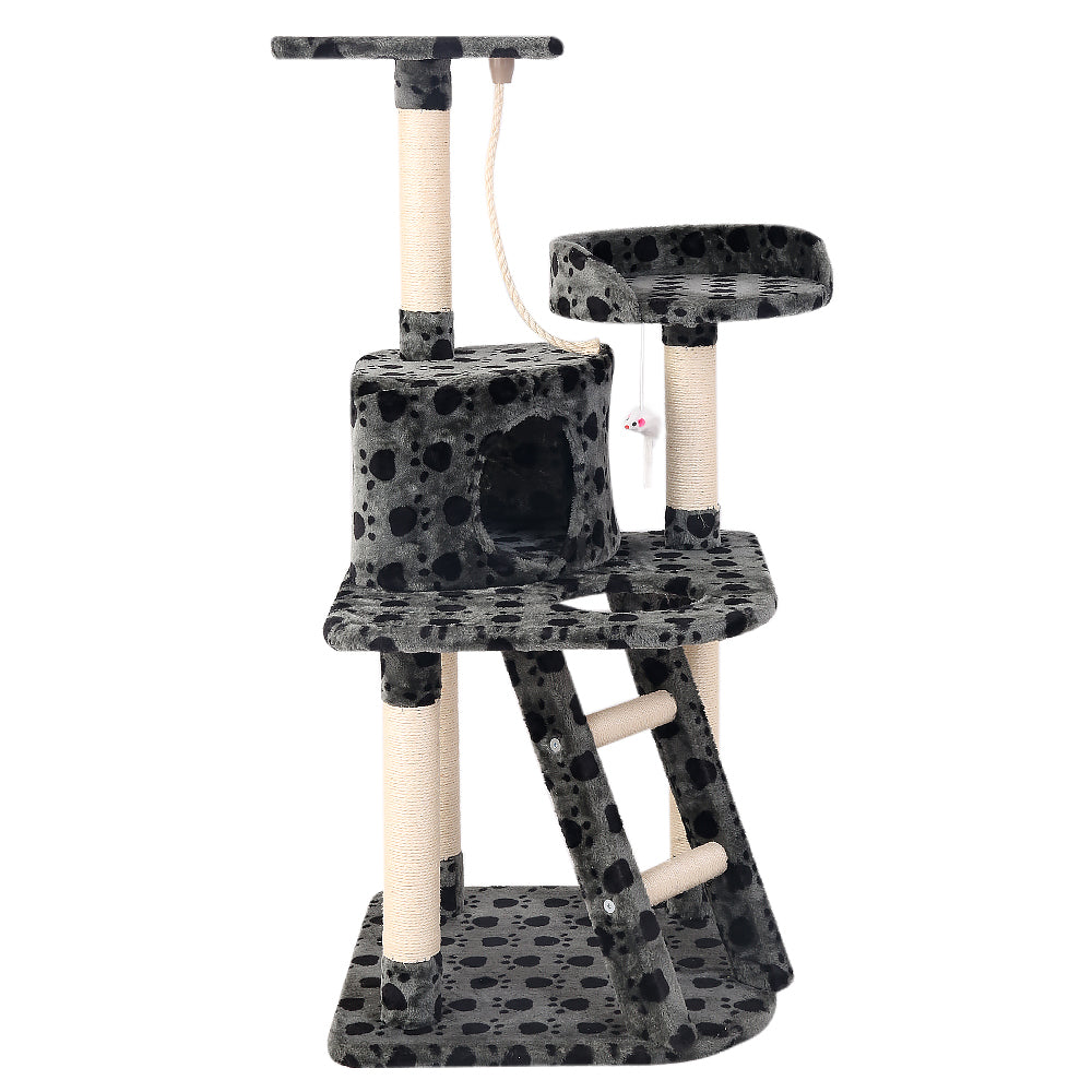 Wooden Cat Tree with Scratching Post (120cm)-i.Pet