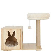 Thumbnail for i.Pet Cat Tree Tower Scratching Post Scratcher Wood Bed Condo Toys House 141cm