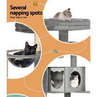 Thumbnail for i.Pet Cat Tree 178cm Tower Scratching Post Scratcher Wood Bed Condo House Wooden Ladder