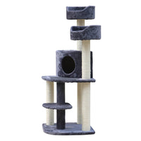 Thumbnail for i.Pet Cat Tree Trees Scratching Post Scratcher Tower Condo House Grey 126cm