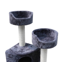 Thumbnail for i.Pet Cat Tree Trees Scratching Post Scratcher Tower Condo House Grey 126cm