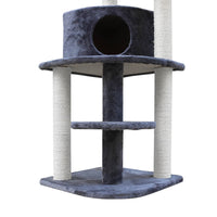 Thumbnail for i.Pet Cat Tree Trees Scratching Post Scratcher Tower Condo House Grey 126cm