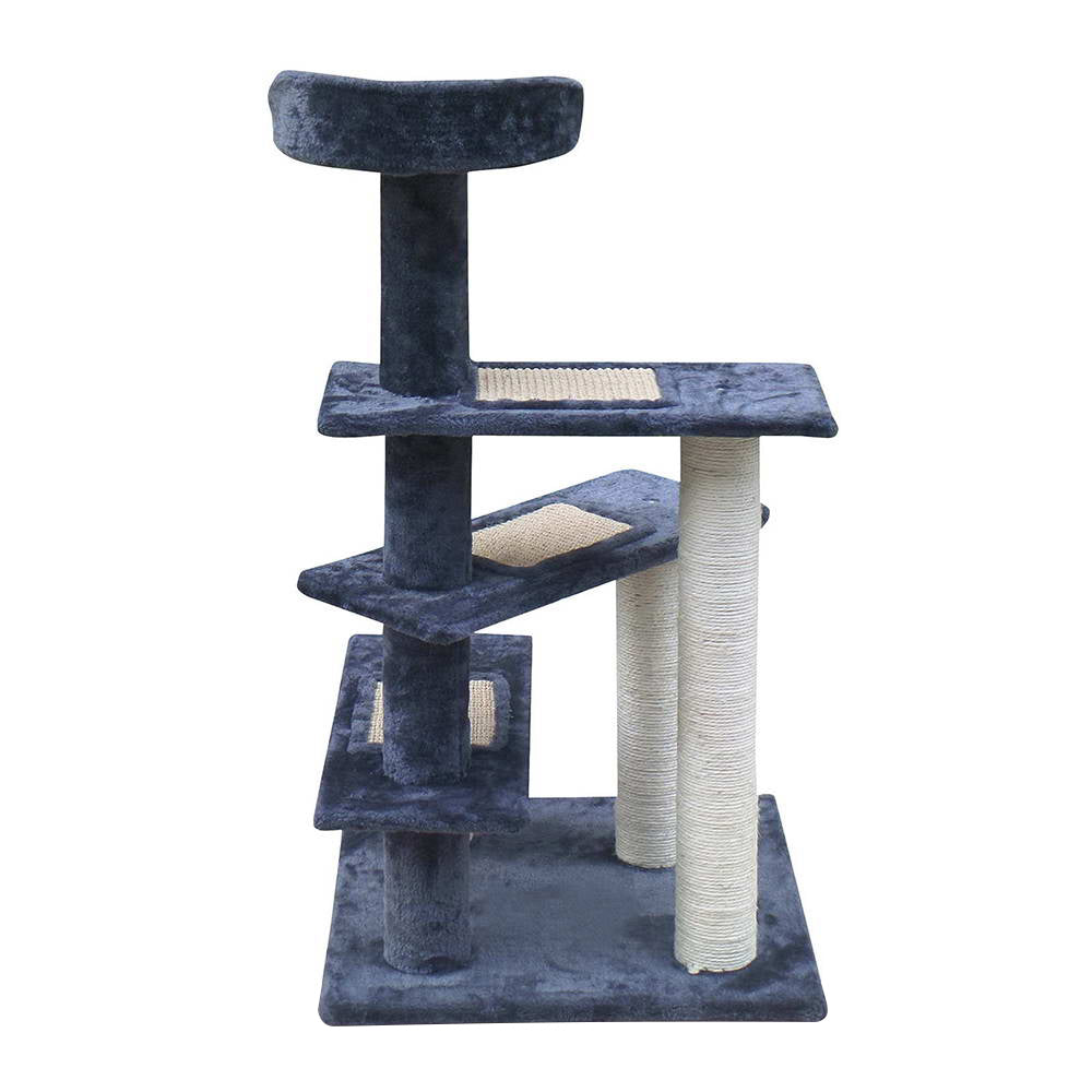 i.Pet 100cm Cat Tree - Wooden Steps, Premium Scratching Post, Tower & Condo House for Cats