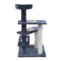 Thumbnail for i.Pet 100cm Cat Tree - Wooden Steps, Premium Scratching Post, Tower & Condo House for Cats