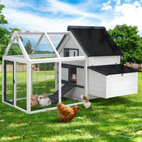 Thumbnail for i.Pet Chicken Coop Rabbit Hutch Large House Run Cage XL Pet Hutch Bunny Wooden