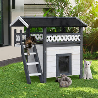 Thumbnail for i.Pet Rabbit Hutch Cat House Shelter Outdoor Wooden Small Dog Pet Houses Kennel