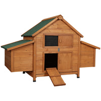 Thumbnail for i.Pet Chicken Coop Large Rabbit Hutch House Run Cage Wooden Outdoor Pet Hutch