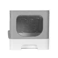 Thumbnail for i.Pet Cat Litter Box Large Tray Kitty Toilet Enclosed Hooded Foldable Scoop Grey