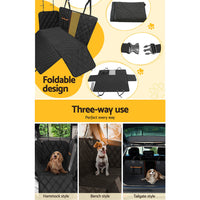 Thumbnail for i.Pet Pet Car Seat Cover Dog Protector Hammock Back Waterproof Belt Non Slip Mat