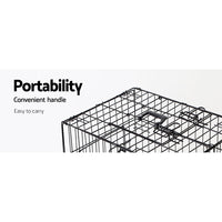 Thumbnail for i.Pet Dog Cage 24inch Pet Cage - Black