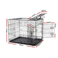 Thumbnail for i.Pet Dog Cage 36inch Pet Cage - Black