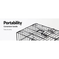 Thumbnail for i.Pet Dog Cage 48inch Pet Cage - Black