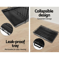 Thumbnail for i.Pet Dog Cage 48inch Pet Cage - Black
