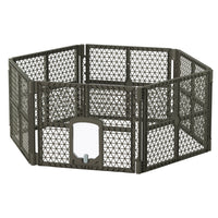 Thumbnail for i.Pet Pet Dog Playpen Enclosure 6 Panel Fence Puppy Cage Plastic Play Pen Fold