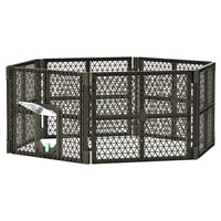 Thumbnail for i.Pet Pet Dog Playpen Enclosure 6 Panel Fence Puppy Cage Plastic Play Pen Fold