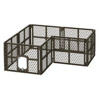 Thumbnail for i.Pet Pet Dog Playpen Enclosure 8 Panel Fence Puppy Cage Plastic Play Pen Fold