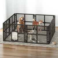 Thumbnail for i.Pet Pet Dog Playpen Enclosure 8 Panel Fence Puppy Cage Plastic Play Pen Fold