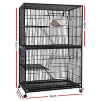 Thumbnail for i.Pet Rabbit Cage Bird Ferret Parrot Aviary Cat Hamster 4 Level 142cm