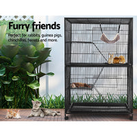 Thumbnail for i.Pet Rabbit Cage Bird Ferret Parrot Aviary Cat Hamster 4 Level 142cm