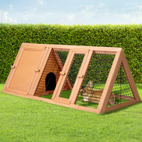 Thumbnail for i.Pet Rabbit Hutch Wooden Chicken Coop Pet Hutch 119cm x 51cm x 44cm