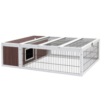 Thumbnail for i.Pet Wooden Rabbit Hutch Chicken Coop Run Cage Habitat House Outdoor Large