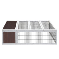 Thumbnail for i.Pet Wooden Rabbit Hutch Chicken Coop Run Cage Habitat House Outdoor Large