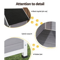 Thumbnail for i.Pet Dog Kennel Outdoor Wooden Indoor Puppy Pet House Weatherproof XL Large