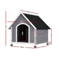Thumbnail for i.Pet Dog Kennel House Wooden Outdoor Indoor Puppy Pet House Weatherproof Large