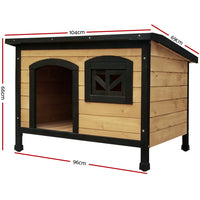 Thumbnail for i.Pet Dog Pet Kennel Dog House Large Wooden 96cm x 69cm x 66cm