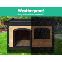 Thumbnail for i.Pet Dog Pet Kennel Dog House Large Wooden 96cm x 69cm x 66cm