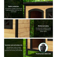 Thumbnail for i.Pet Dog Kennel Kennels Outdoor Wooden Pet House Cabin Puppy Large L Outside