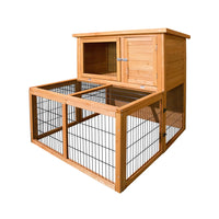 Thumbnail for i.Pet Rabbit Hutch Wooden Pet Chicken Coop 100cm Tall