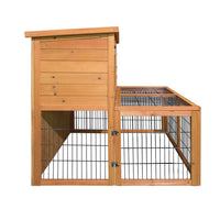 Thumbnail for i.Pet Rabbit Hutch Wooden Pet Chicken Coop 100cm Tall