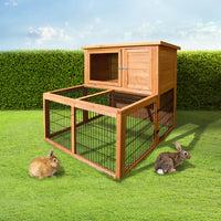 Thumbnail for i.Pet Rabbit Hutch Wooden Pet Chicken Coop 100cm Tall