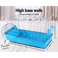 Thumbnail for i.Pet Rabbit Cage Hutch Cages Indoor Hamster Enclosure Carrier Bunny Blue