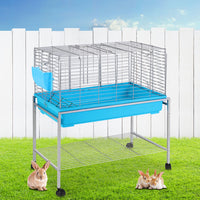 Thumbnail for i.Pet Rabbit Cage Hutch Cages Indoor Hamster Enclosure Carrier Bunny Blue