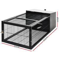 Thumbnail for i.Pet Rabbit Cage Hutch Cages Indoor Outdoor Hamster Enclosure Pet Metal Carrier 122CM Length