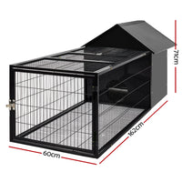 Thumbnail for i.Pet Rabbit Cage Hutch Cages Indoor Outdoor Hamster Enclosure Pet Metal Carrier 162CM Length